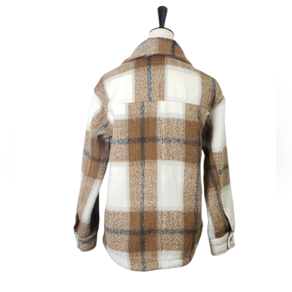 COPY - Avec Les Filles Plaid Button Front Shacket - Picture 3 of 11